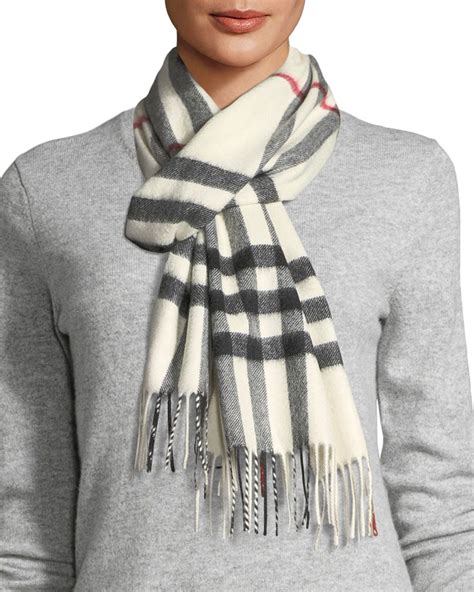 burberry cashmere scarf white|burberry cashmere scarf outlet.